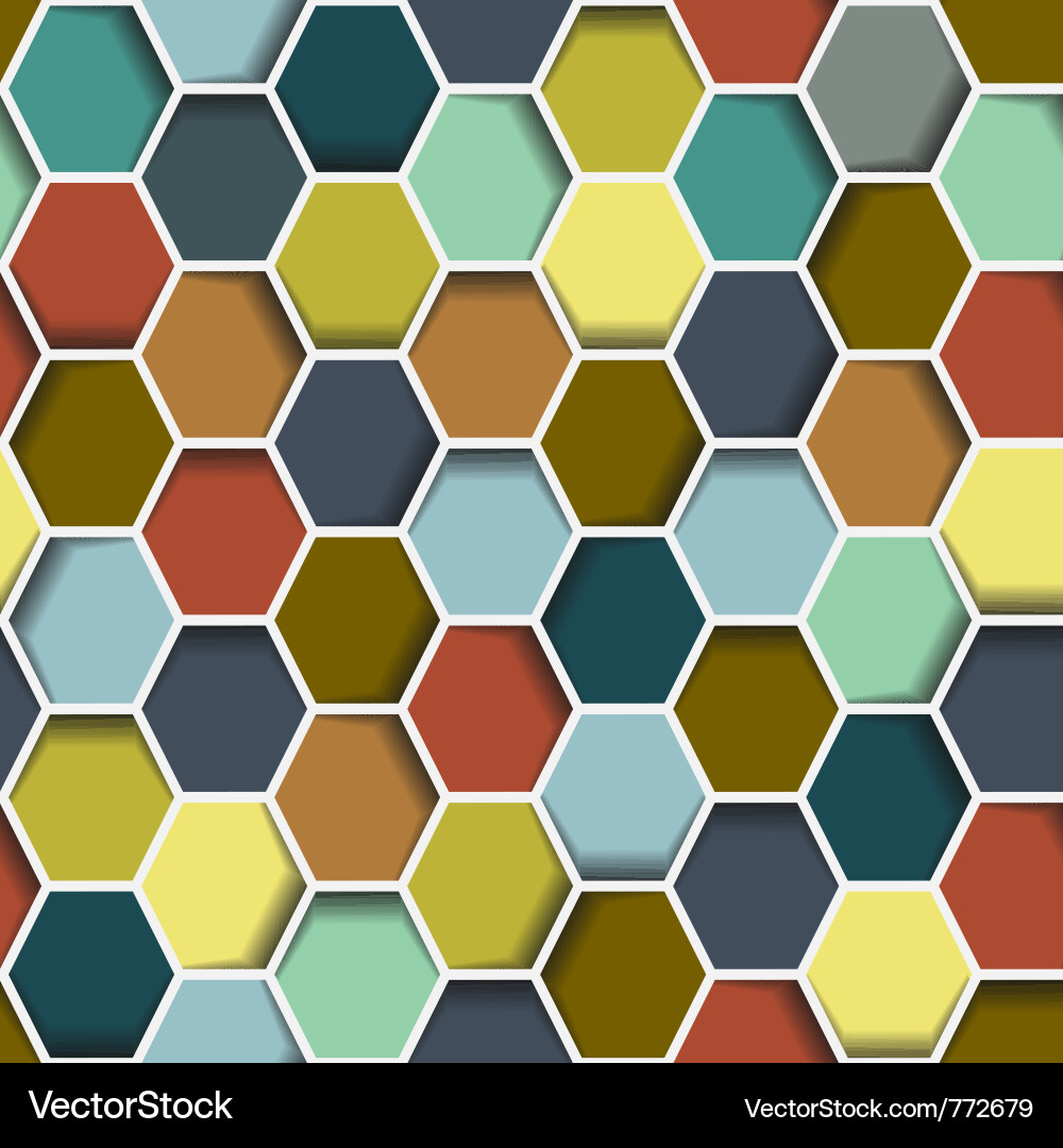 Abstract Hexagon Pattern Vector Image