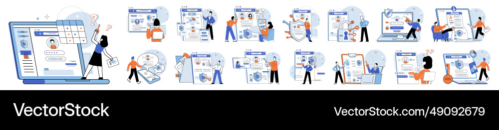 Account login development secure system Account login development secure system vector image