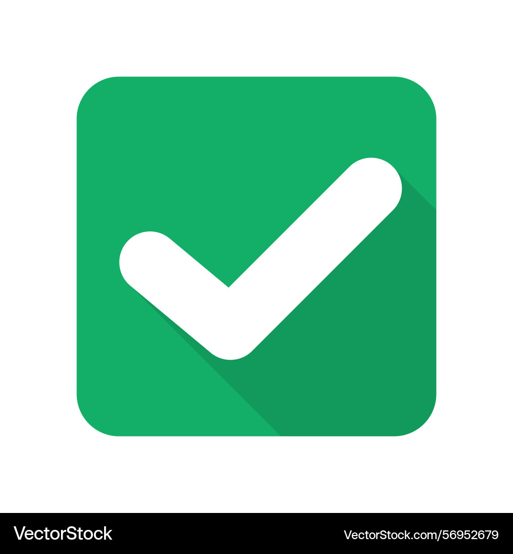 Checkbox icon with shadow vector image
