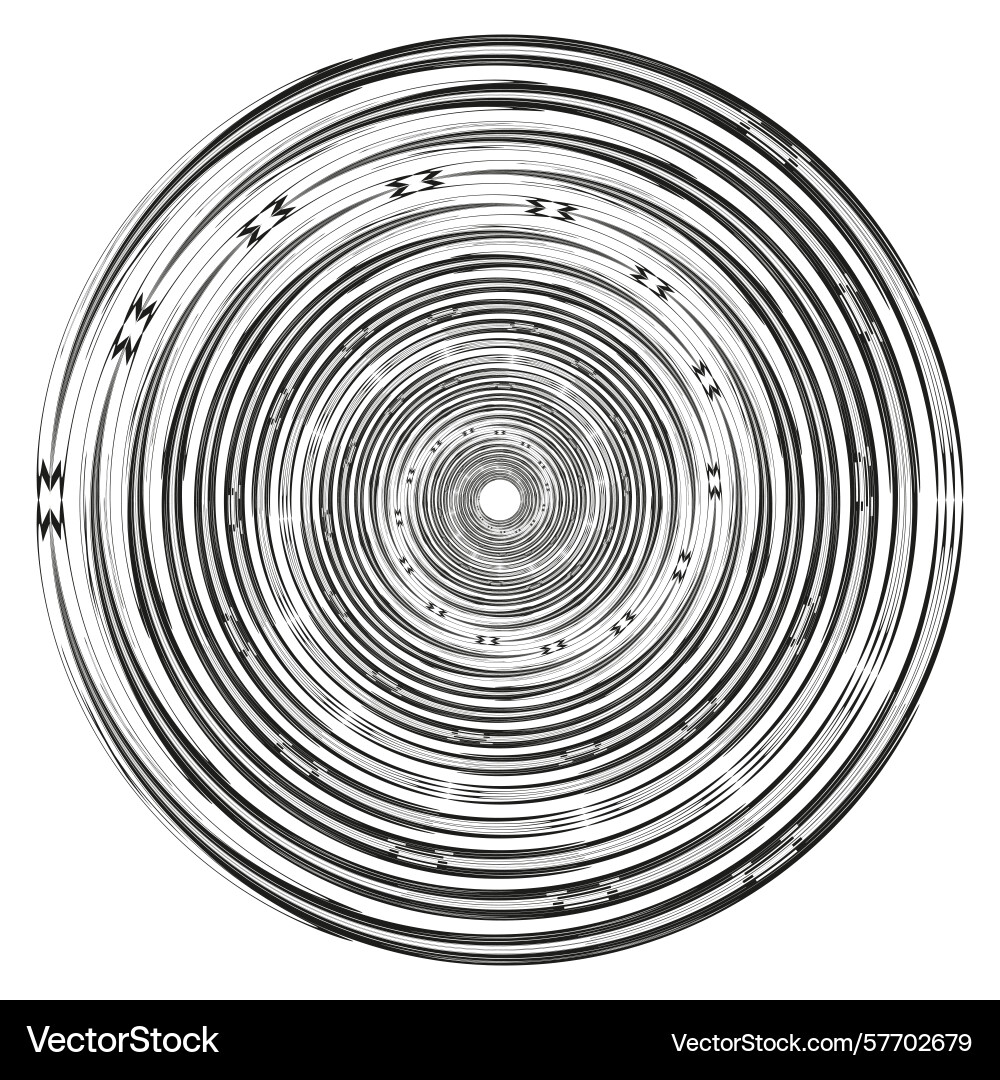 Circular spiral design concentric ring pattern Circular spiral design concentric ring pattern vector image
