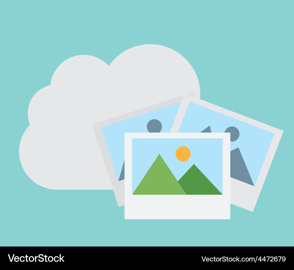 Cloud computing vector image
