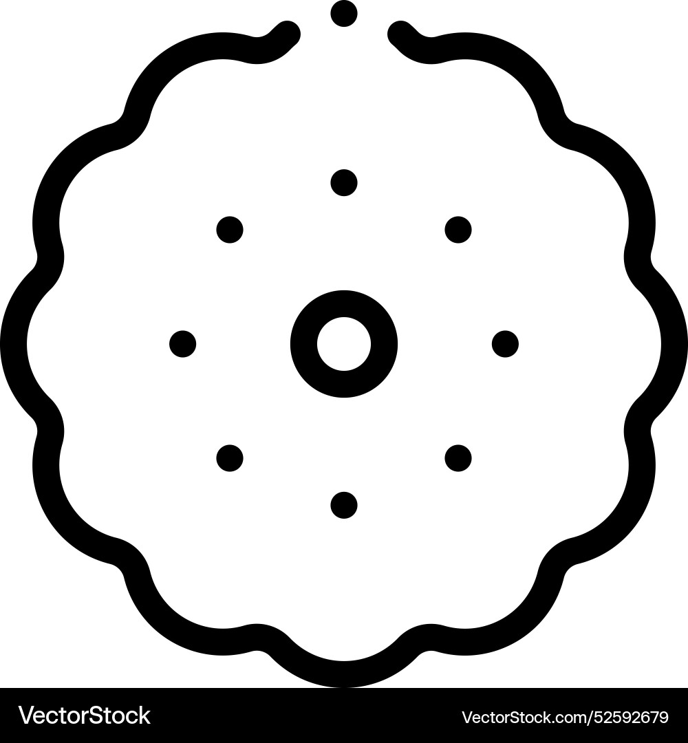 Cookie icon thin linear style design isolated Cookie icon thin linear style design isolated vector image