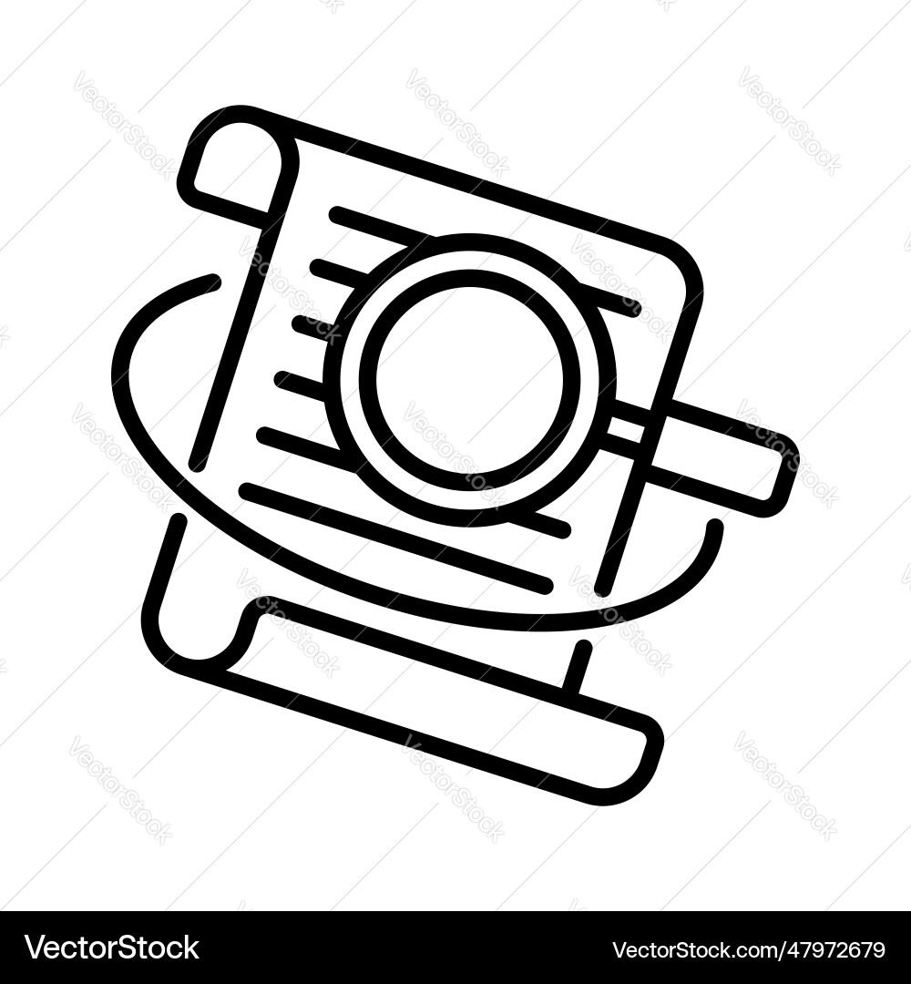 Data analysis icon design in line style Data analysis icon design in line style vector image