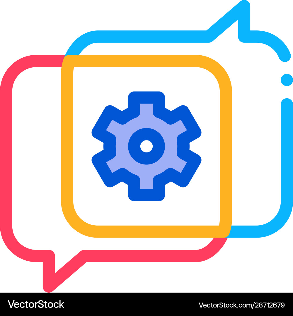 Gear in quotation frame agile element icon Gear in quotation frame agile element icon vector image