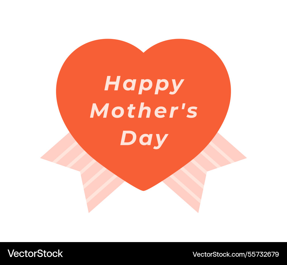 Happy mothers day text frame decorative sticker Happy mothers day text frame decorative sticker vector image