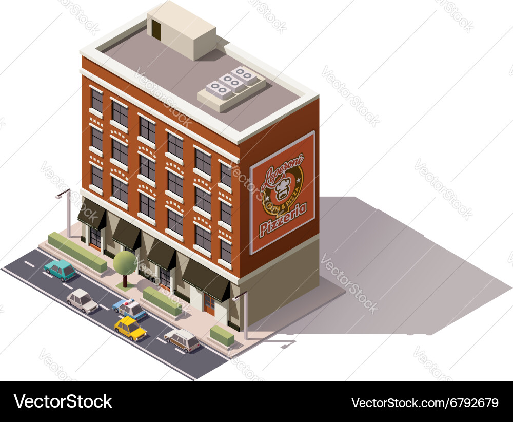 Isometric building Royalty Free Vector Image - VectorStock
