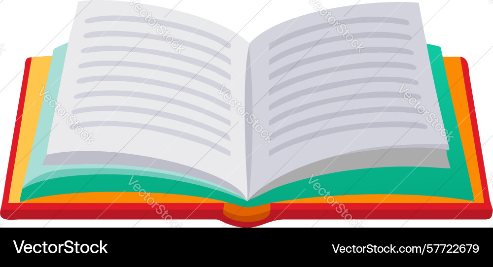 Open book with blank pages learning and vector image