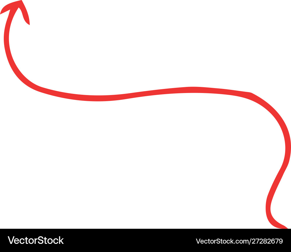 Red and simple thin arrow variation Vector Image