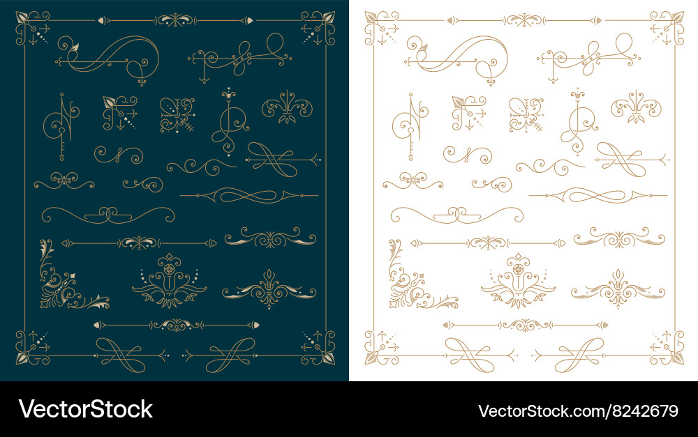 Set of design elements vector image