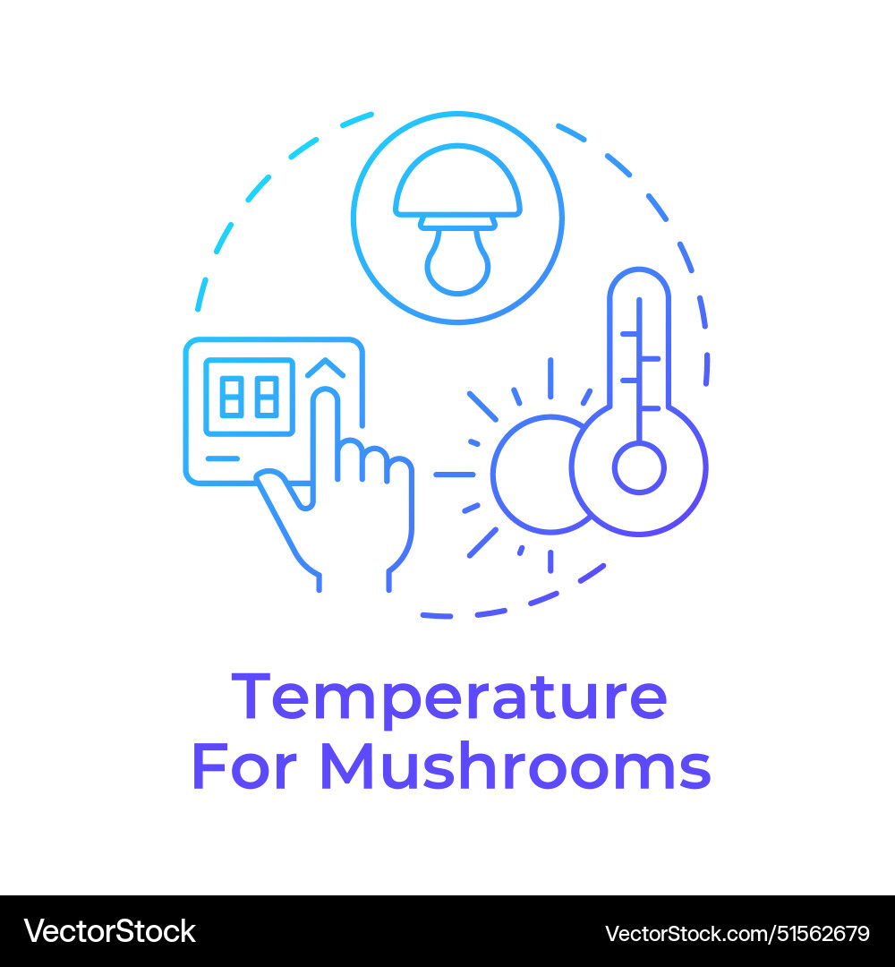 Temperature control blue gradient concept icon Vector Image