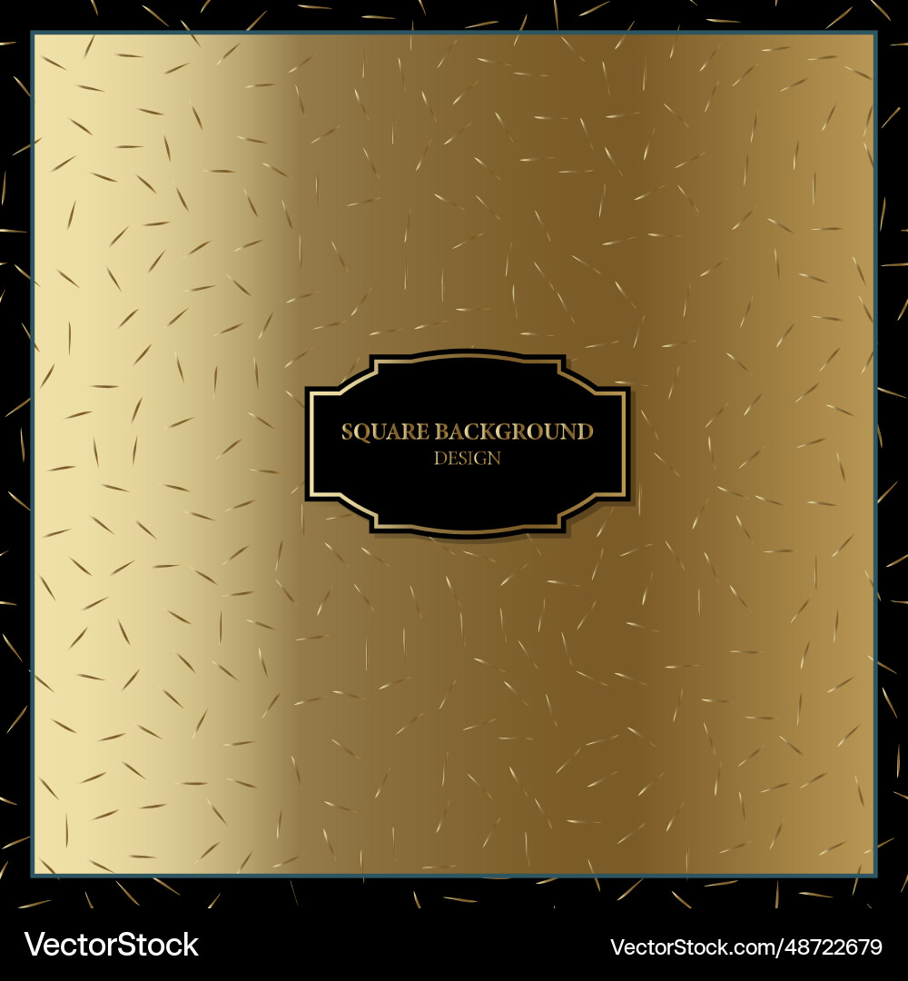 Template for your design with gold pattern vector image