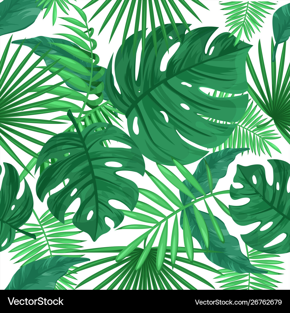 Tropical Leaf Pattern vector image