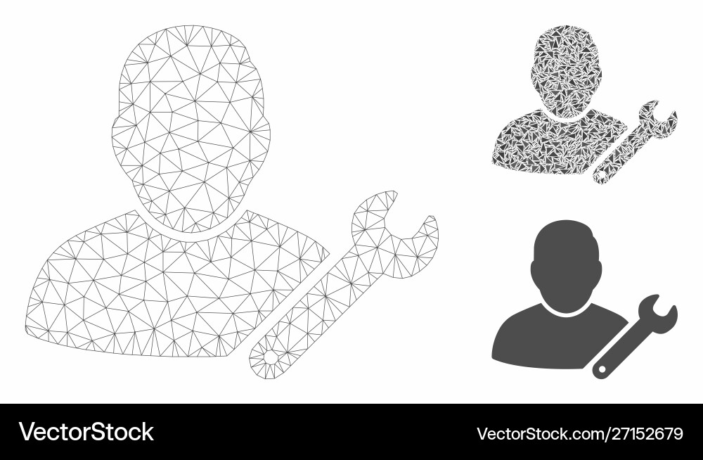 User customize wrench mesh 2d model User customize wrench mesh 2d model Vector Image