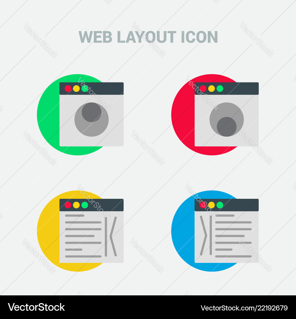 Web layout icon design vector image