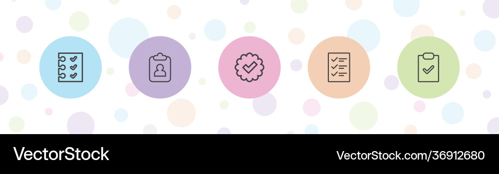 5 checkbox icons vector image