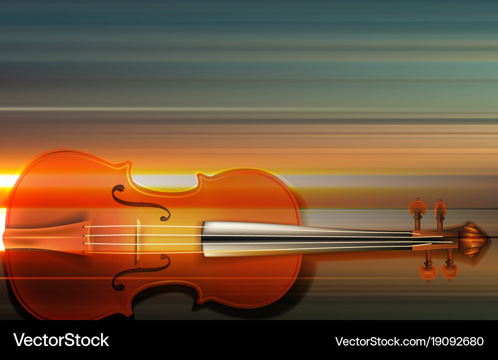 Abstract grunge music background with violin Vector Image