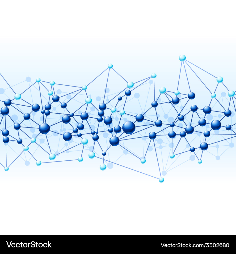 Background with molecule structure Vector Image