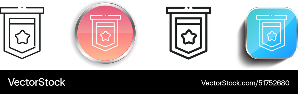 Banner icon thin linear regular and button style Banner icon thin linear regular and button style vector image