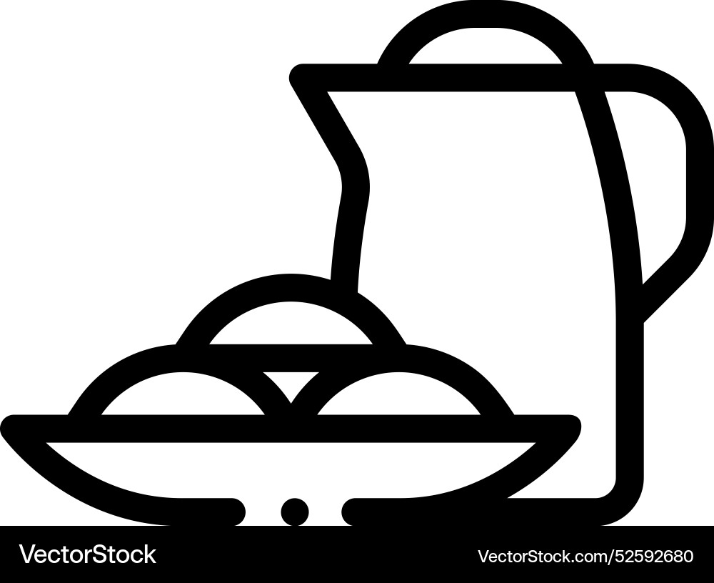 Cookie icon thin linear style design isolated Cookie icon thin linear style design isolated vector image