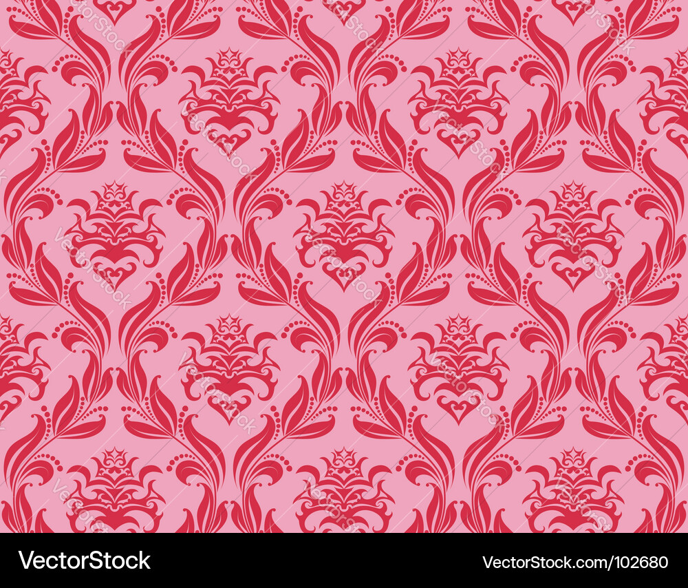 Damask pattern vector image