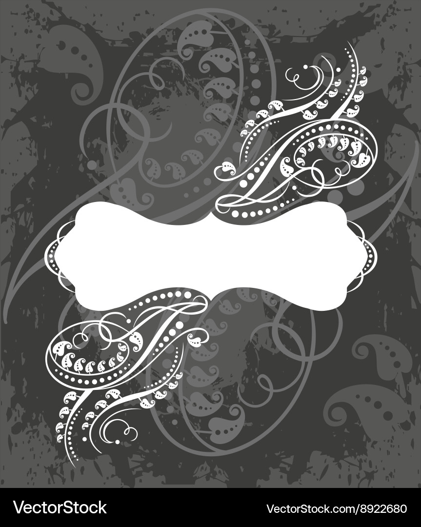 Decorative frame with pattern vector image