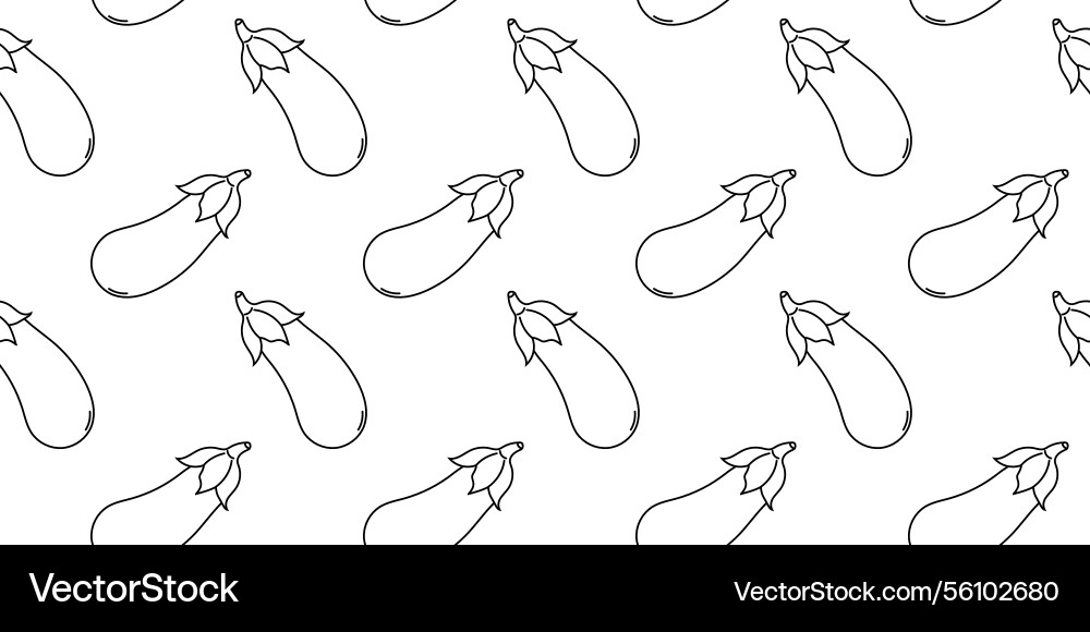 Design featuring continuous pattern of eggplants Design featuring continuous pattern of eggplants Vector Image