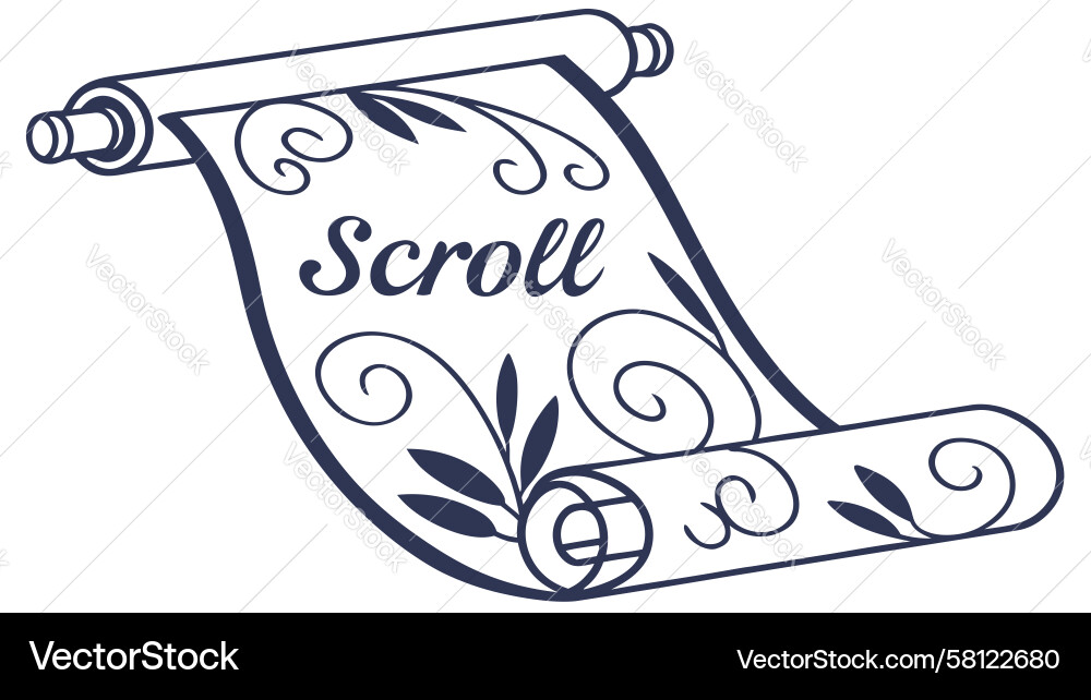 Elegant Scroll Banner with Text Vector Image