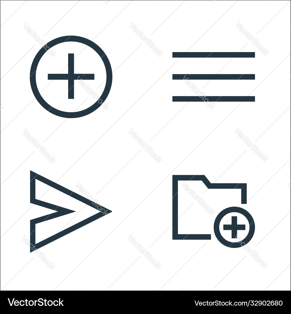 Email line icons linear set quality Email line icons linear set quality vector image
