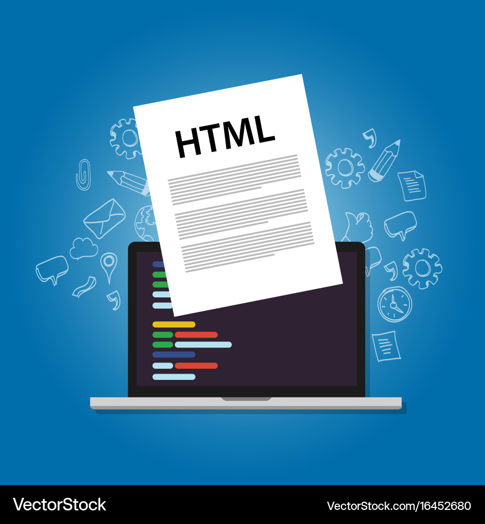 HTML Web Programming vector image
