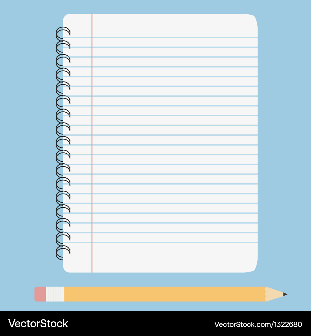 Lined Notebook Pages vector image