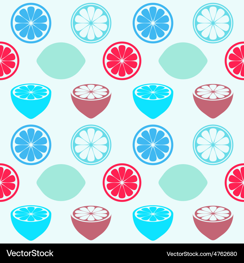 Retro Lemon Pattern vector image