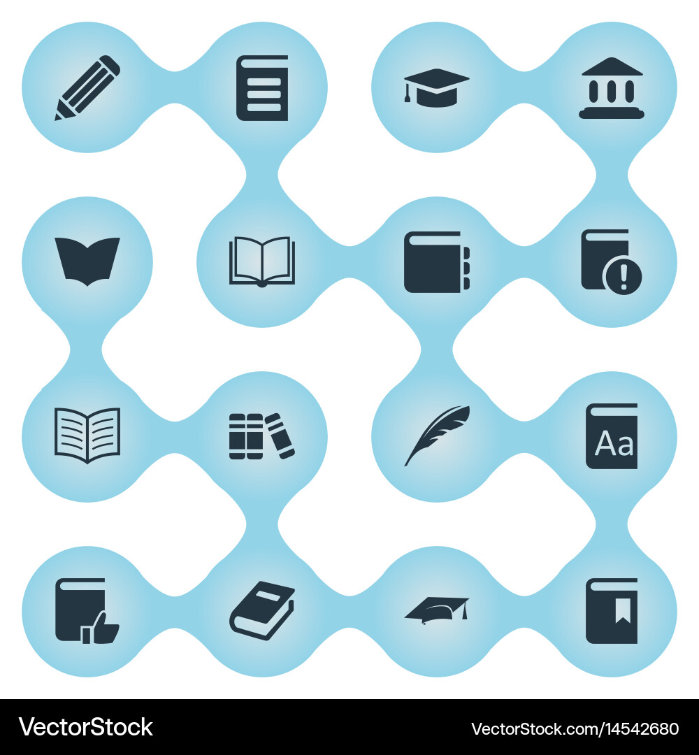 Set of simple knowledge icons Vector Image
