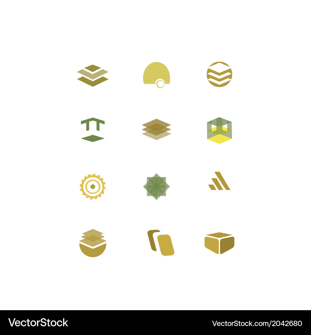 Symbol elements set for web design vector image