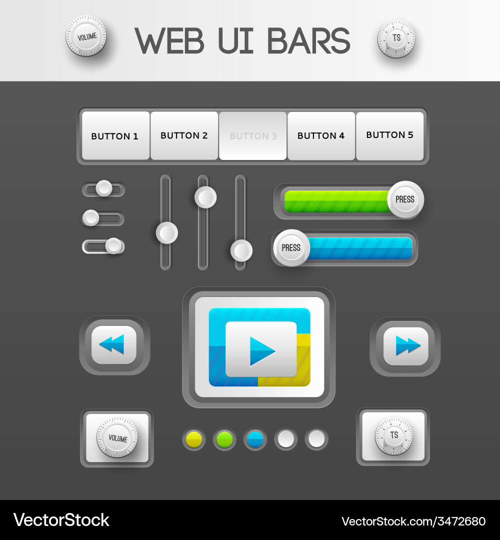 Web-Schnittstelle ui-Elemente vektorbild