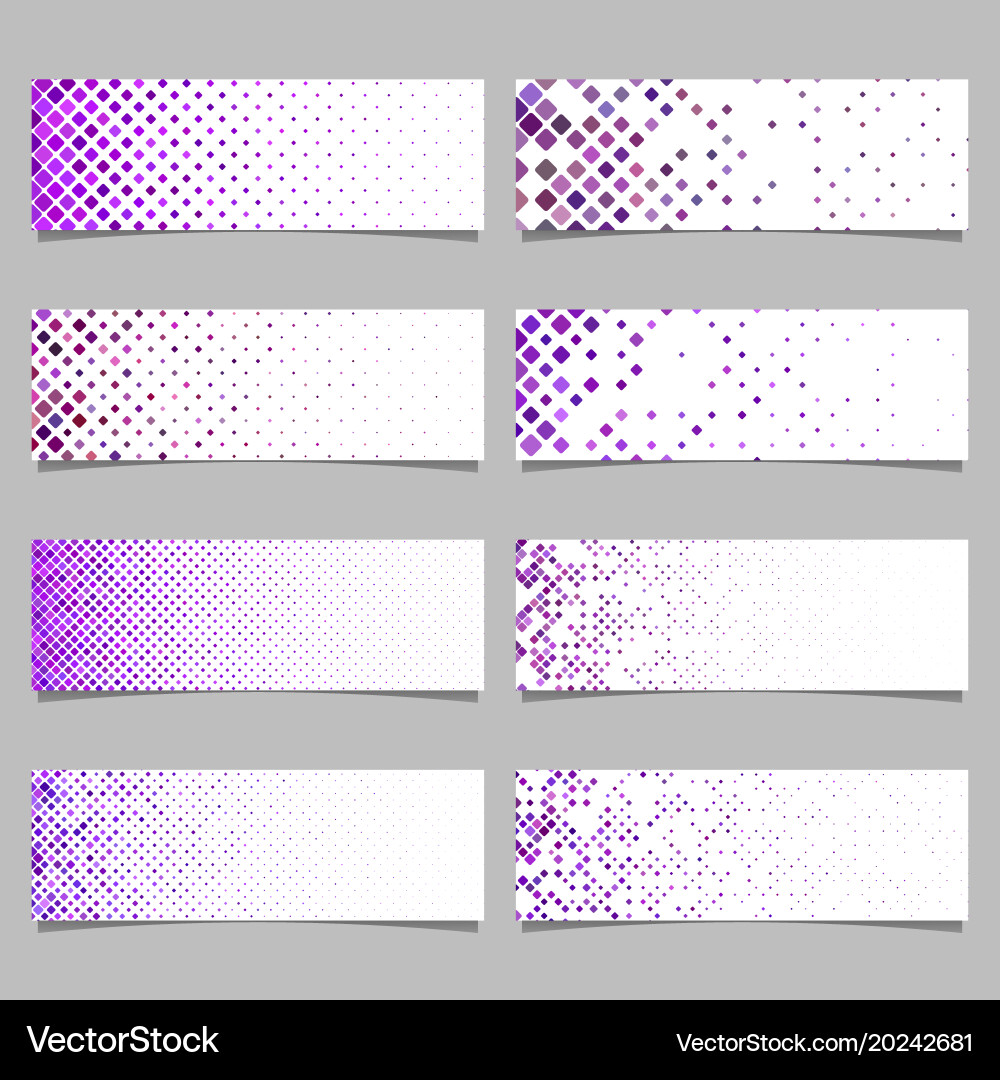 Abstract diagonal rounded square pattern banner vector image