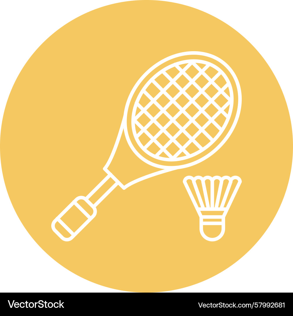 Badminton Line Multi Circle Pattern Vector Image