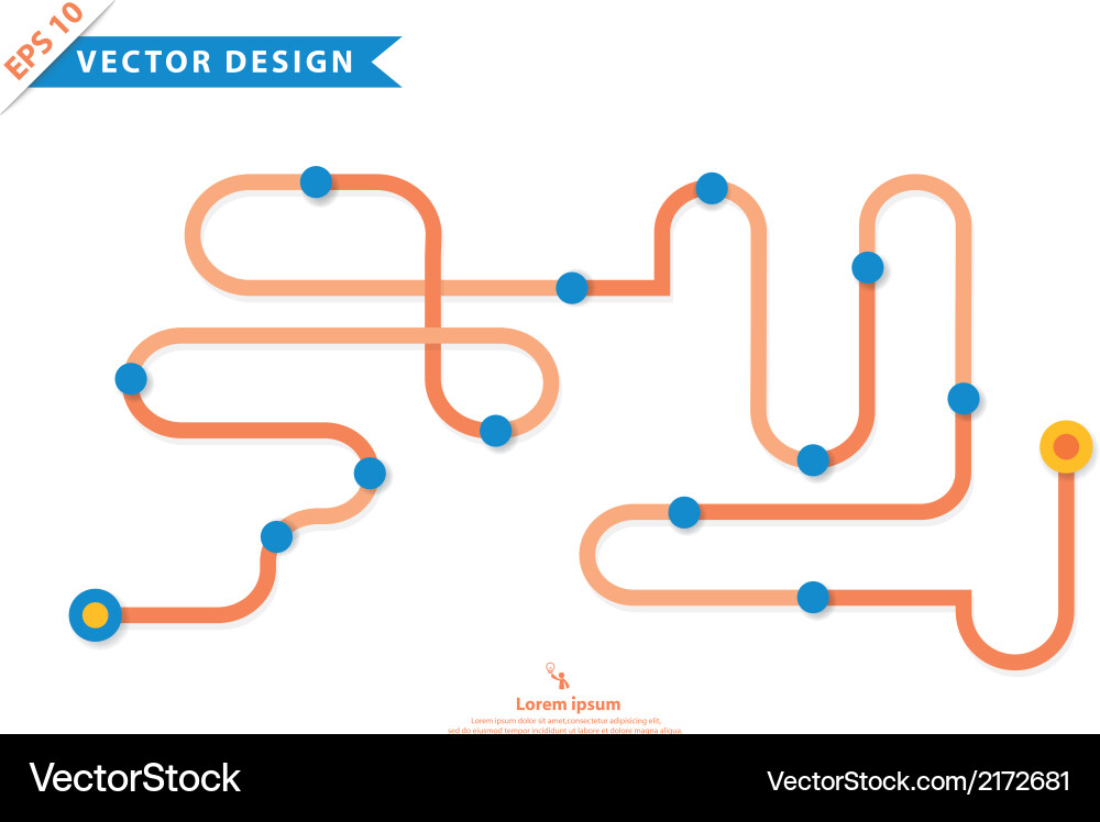 Colorful design for workflow layout vector image
