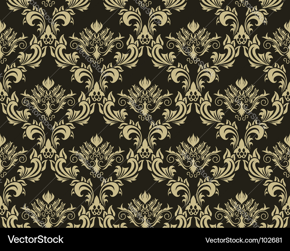 Damask pattern vector image