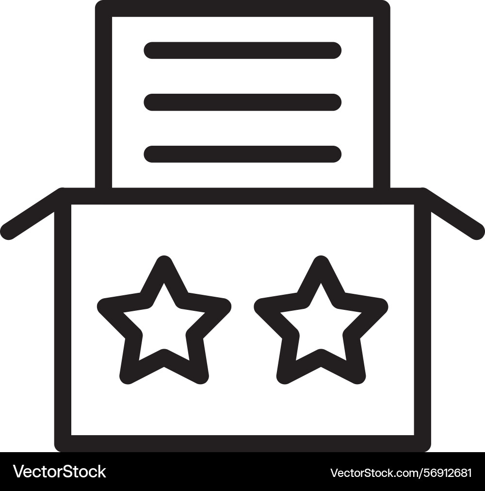 Feedbackbox linear style icon design Vector Image