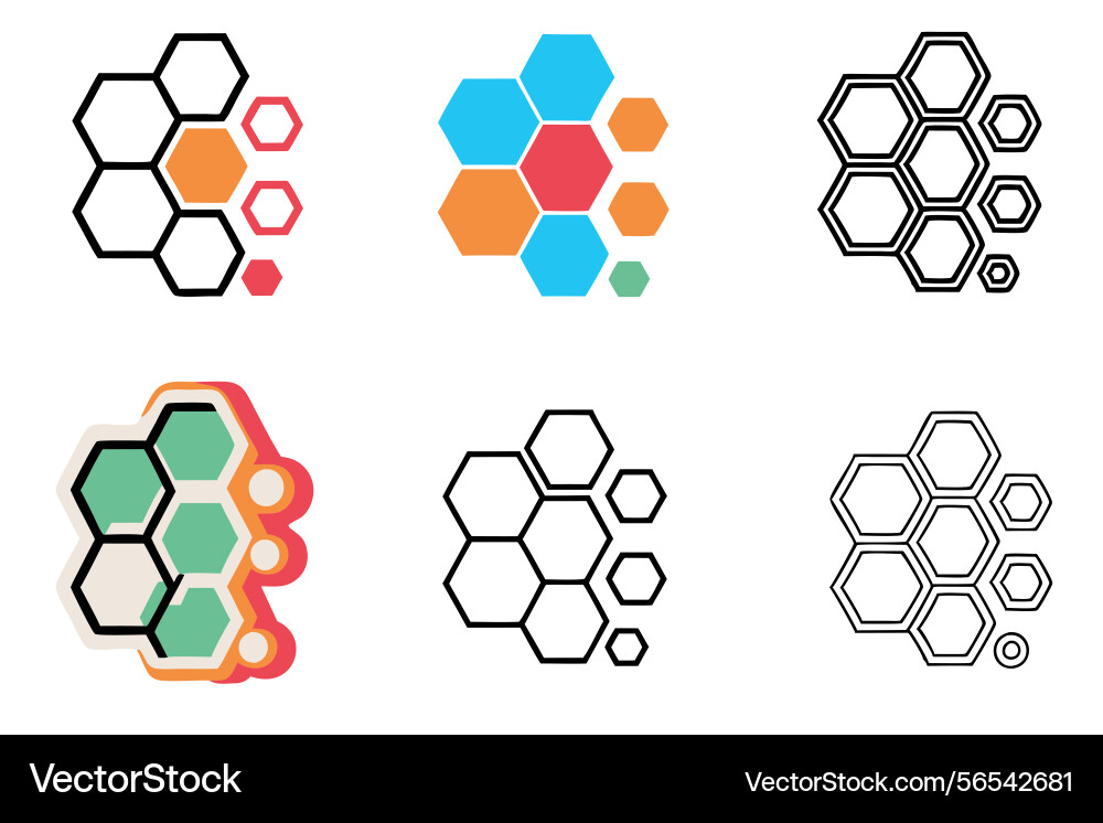 Geometric hexagonal honeycomb pattern in dark Geometric hexagonal honeycomb pattern in dark vector image
