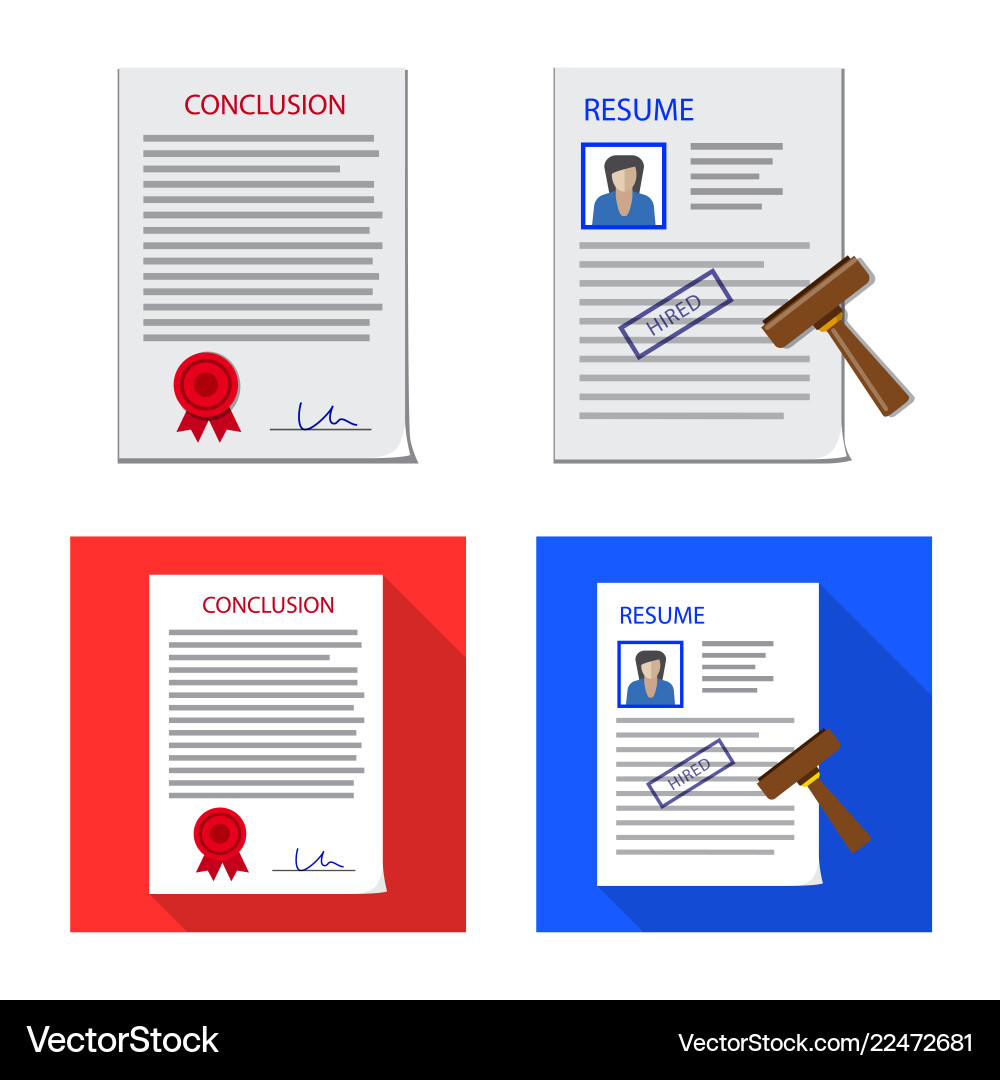 Isolated object of form and document sign set Vector Image
