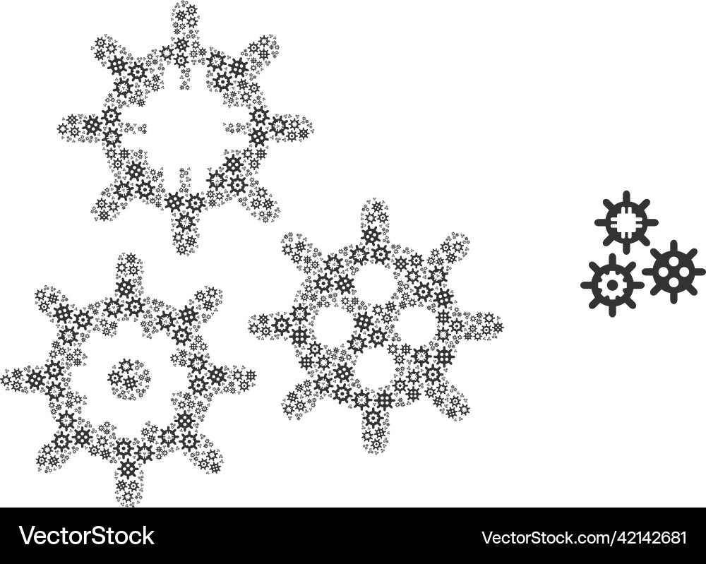 Micro mechanics recursion composition of Micro mechanics recursion composition of Vector Image