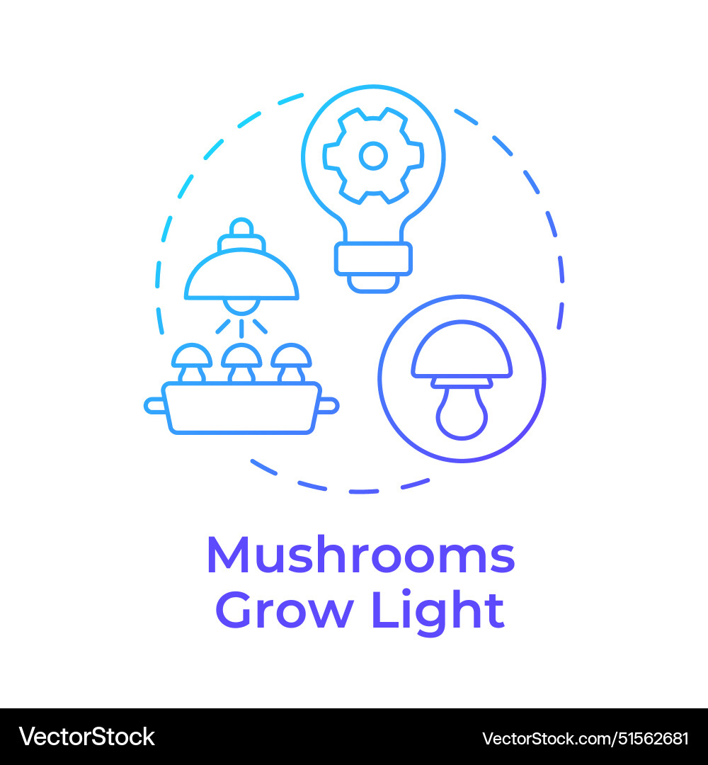 Mushrooms grow light blue gradient concept icon Mushrooms grow light blue gradient concept icon Vector Image