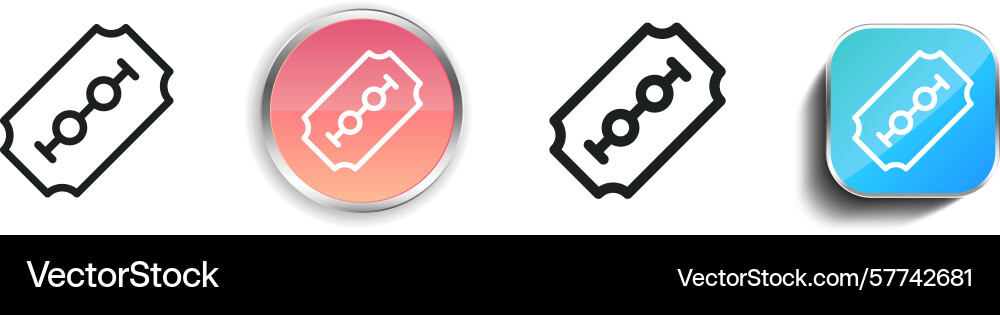 Razor icon thin linear regular and button style Razor icon thin linear regular and button style vector image