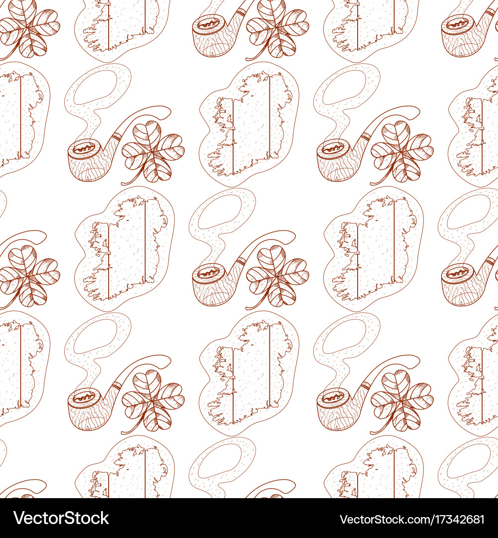 Seamless pattern with a pipe and contour map vector image