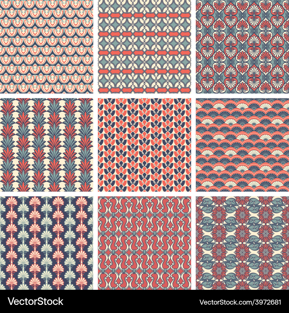 Set of pattern Vector Image