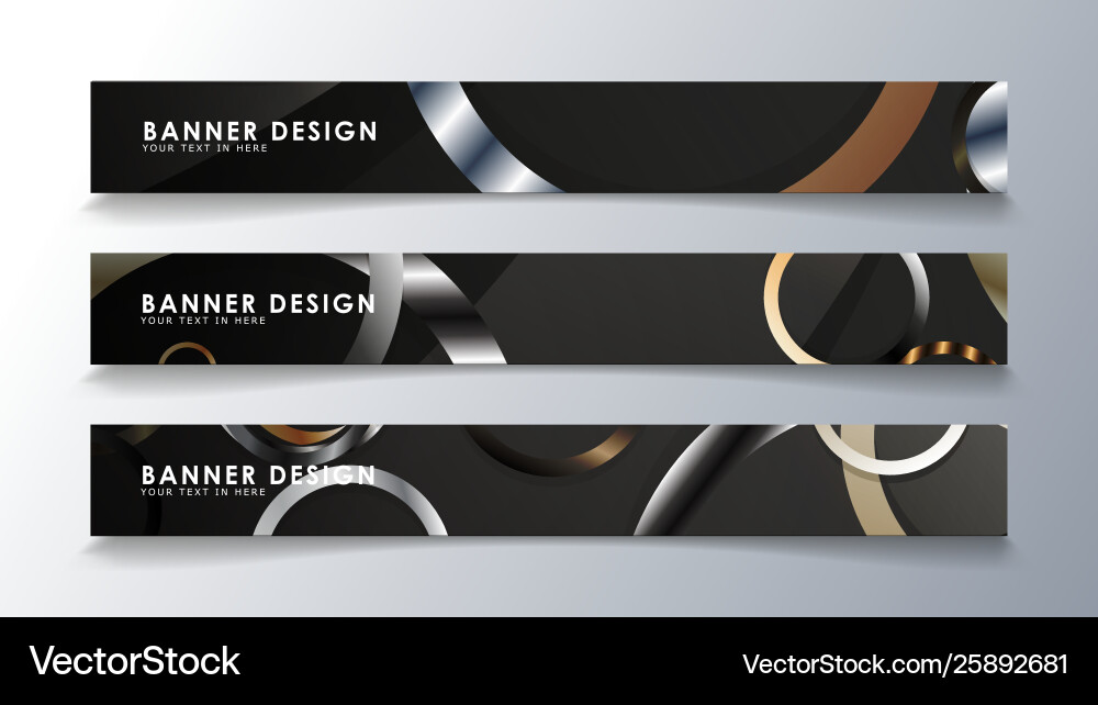 Set rectangular banner with a circle background Set rectangular banner with a circle background vector image