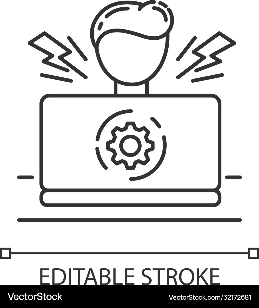 Stress testing pixel perfect linear icon Stress testing pixel perfect linear icon vector image