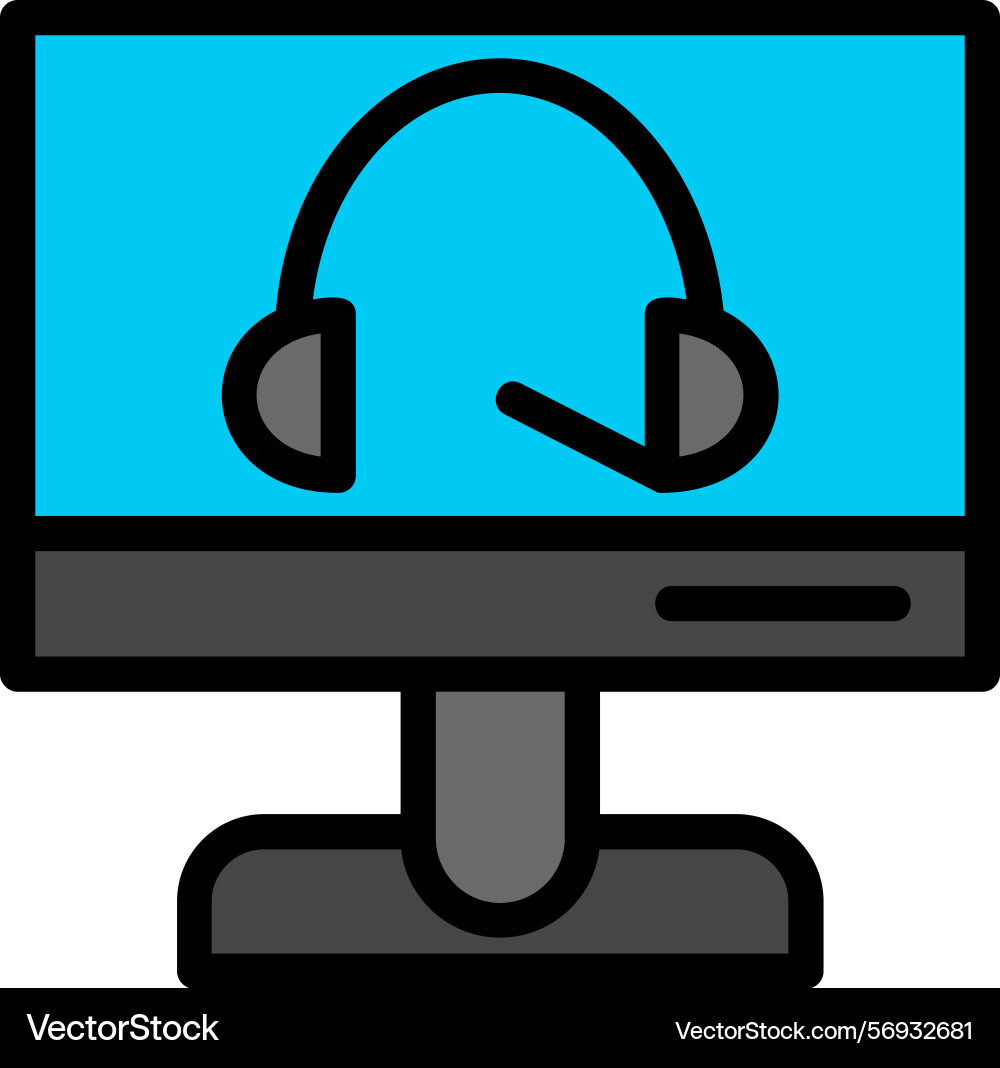 Support line filled style icon design vector image