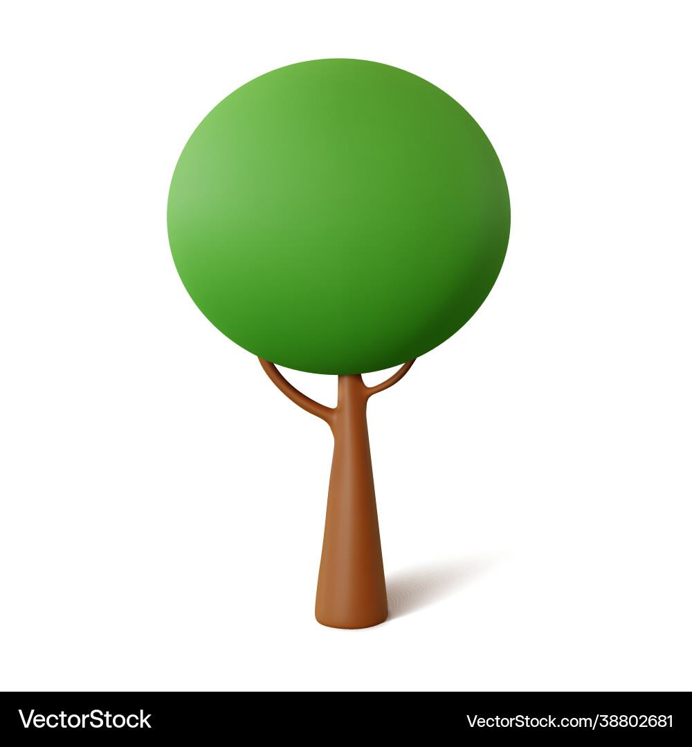 Tree isolated on a white background 3d rendering Tree isolated on a white background 3d rendering vector image